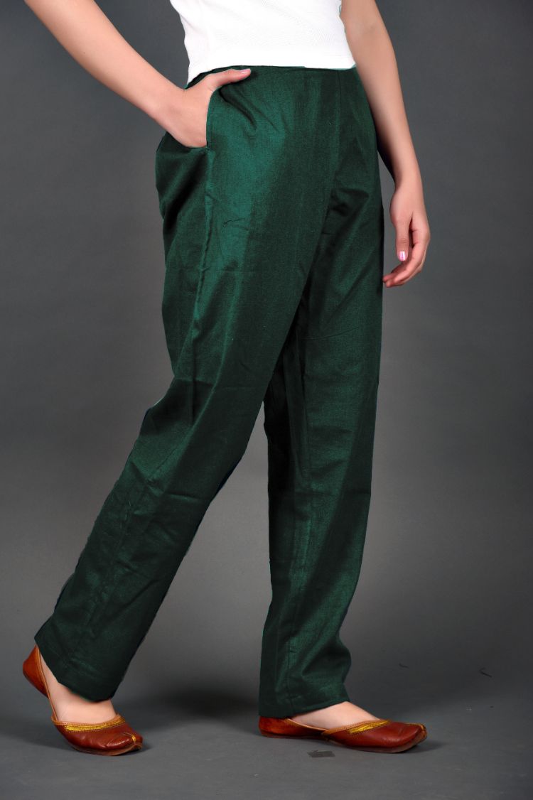 Buy online Bottle-green Solid Formal Trouser from Bottom Wear for Men by  Ennoble for ₹929 at 69% off | 2024 Limeroad.com
